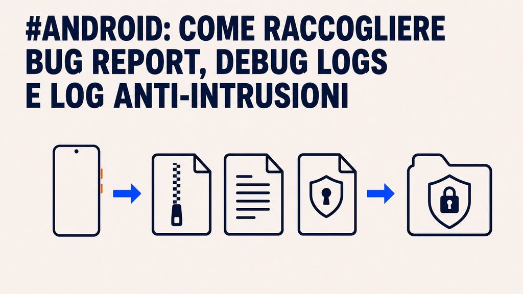 Android: come raccogliere bug report, Debug Logs e log anti-intrusione