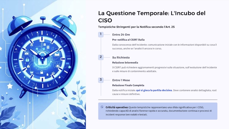 NIS2 e questione temporale per i CISO - Informatica Forense per la gestione dell'incidente informatico